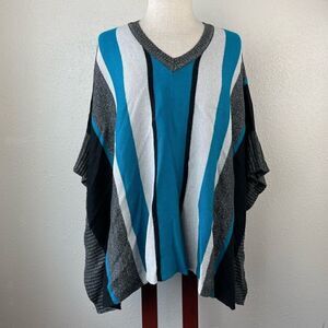 NWT Ellen Tracy Poncho Style Sweater Top Size M/L